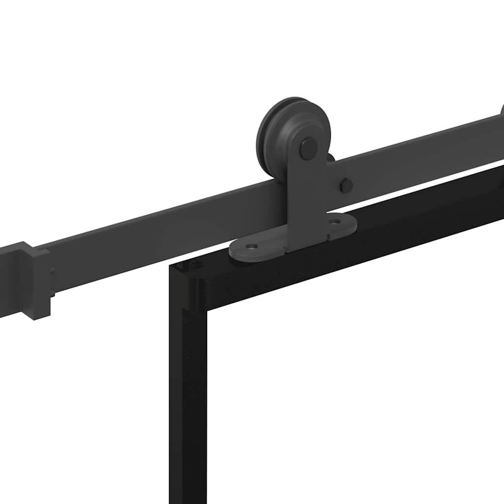 Porta Scorrevole con Ferramenta 76x205cm Vetro ESG Alluminio 3332839