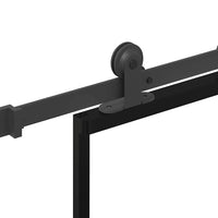 Porta Scorrevole con Ferramenta 76x205cm Vetro ESG Alluminio 3332839