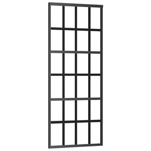 Porta Scorrevole con Ferramenta 76x205cm Vetro ESG Alluminio 3332851