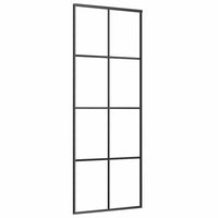 Porta Scorrevole con Ferramenta 76x205cm Vetro ESG Alluminio