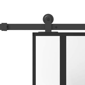 vidaXL Porta Scorrevole Ferramenta 76x205 cm Vetro Temperato Alluminio