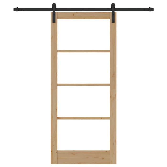 Porta Scorrevole  con Set Hardware 'ORKDAL'Legno Massello e Vetro 3331835