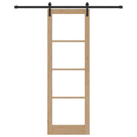 Porta scorrevole Marrone 78 x 232 cm Legno massello di pino 3331855