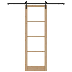 Porta scorrevole Marrone 78 x 232 cm Legno massello di pino 3331855