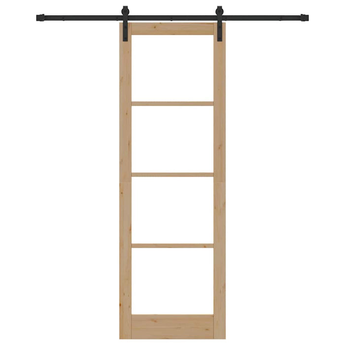 Porta scorrevole Marrone 78 x 232 cm Legno massello di pino 3331855