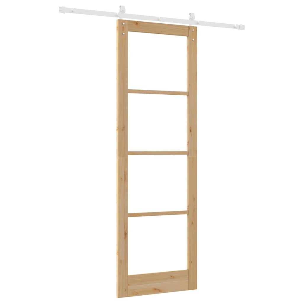 Porta scorrevole con set hardware 'ORKDAL'legno massello e vetro 3331883