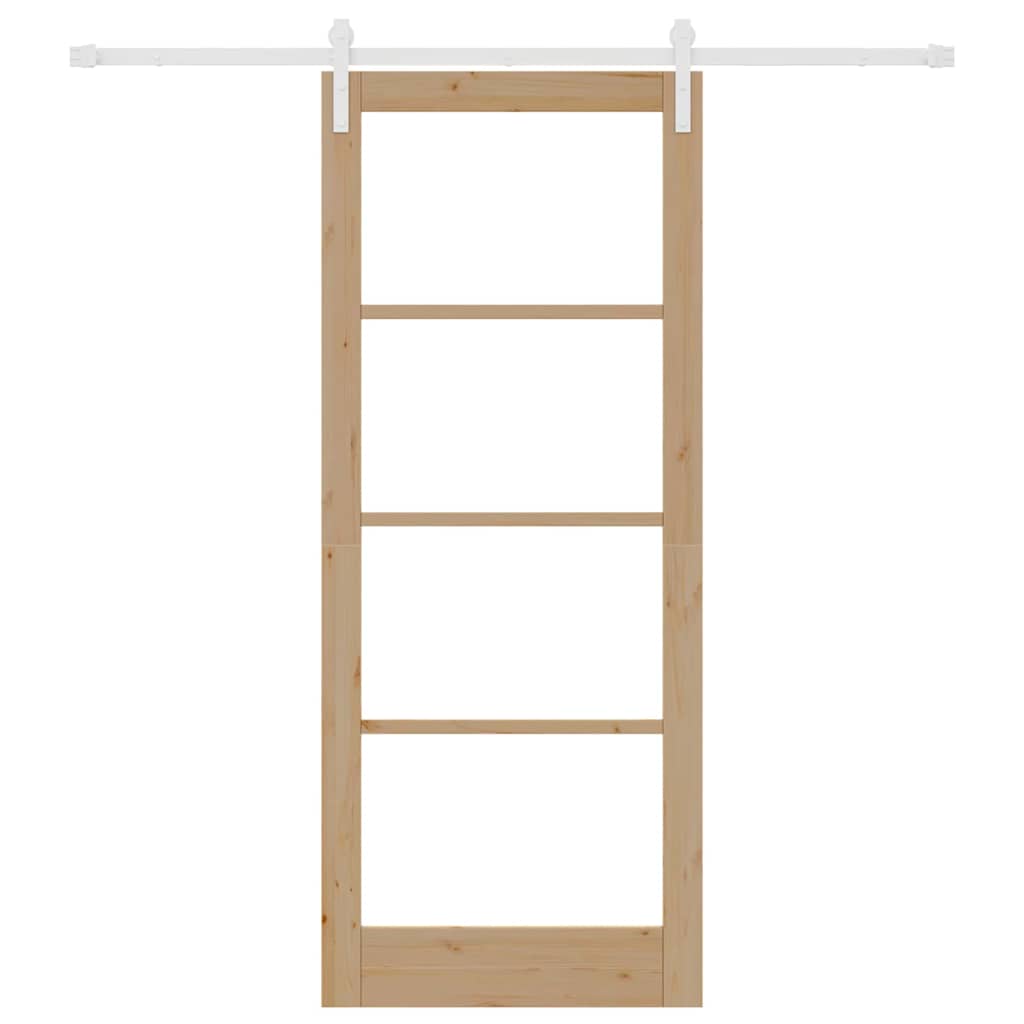 Porta scorrevole  con set di accessori 'ORKDAL'Legno massello & Vetro 3331921