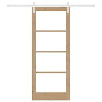 Porta scorrevole  con set di accessori 'ORKDAL'Legno massello & Vetro 3331921