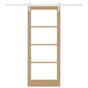 Porta scorrevole  con set di accessori 'ORKDAL'Legno massello & Vetro 3331921