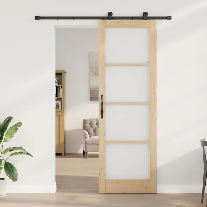 porta scorrevole  con set di hardware 'ORKDAL'Legno Massello e Vetro 3331995