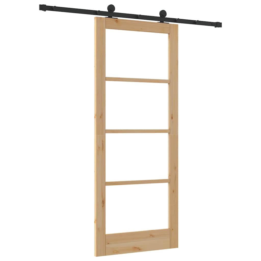 porta scorrevole  con set di hardware 'ORKDAL'in legno massello e vetro 3331997