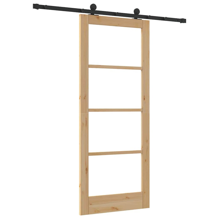 porta scorrevole  con set di hardware 'ORKDAL'in legno massello e vetro 3331997