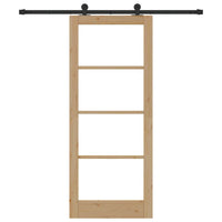 porta scorrevole  con set di hardware 'ORKDAL'in legno massello e vetro 3331997