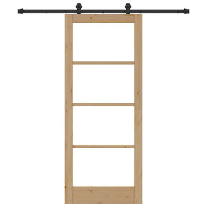 porta scorrevole  con set di hardware 'ORKDAL'in legno massello e vetro 3331997