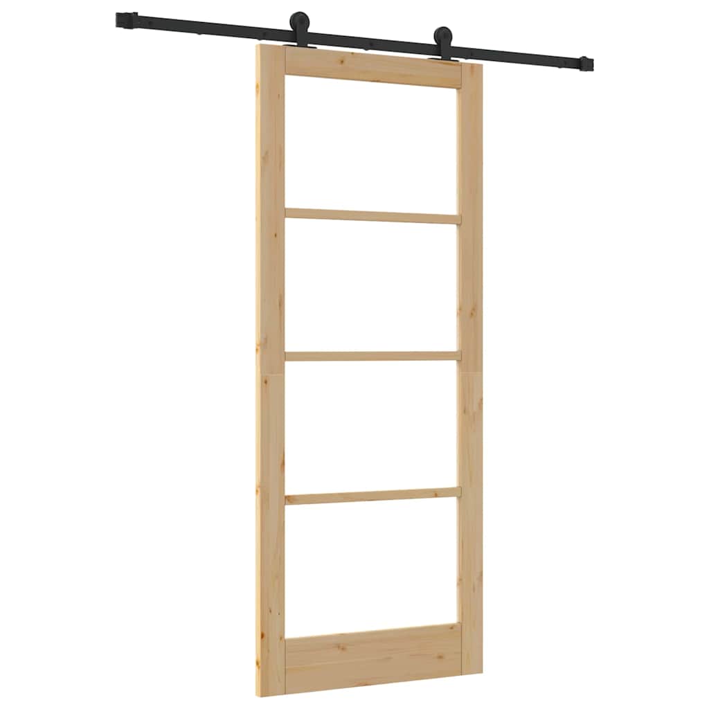 Porta scorrevole  con set di hardware 'ORKDAL'in legno solido e vetro 3332005