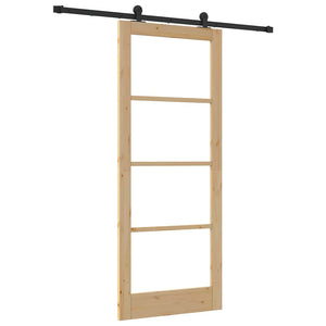 Porta scorrevole  con set di hardware 'ORKDAL'in legno solido e vetro 3332005
