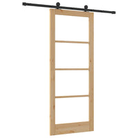 Porta scorrevole  con set di hardware 'ORKDAL'in legno solido e vetro 3332005