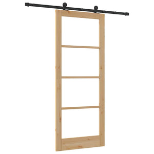 Porta scorrevole  con set di hardware 'ORKDAL'in legno solido e vetro 3332005