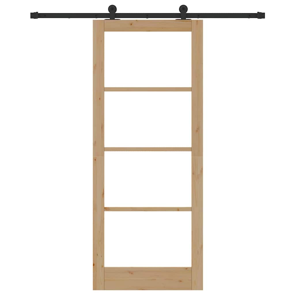 Porta scorrevole  con set di hardware 'ORKDAL'in legno solido e vetro 3332005