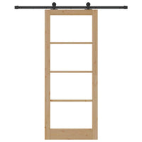 Porta scorrevole  con set di hardware 'ORKDAL'in legno solido e vetro 3332005