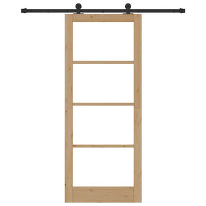 Porta scorrevole  con set di hardware 'ORKDAL'in legno solido e vetro 3332005