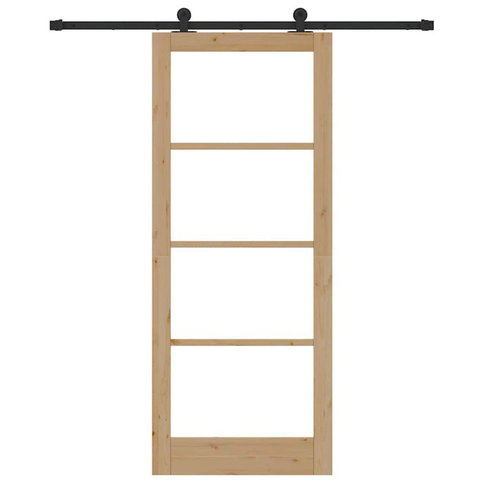 Porta scorrevole  con set di hardware 'ORKDAL'in legno solido e vetro 3332005