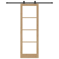 Porta scorrevole  con set di hardware 'ORKDAL'Legno massello e vetro 3332023