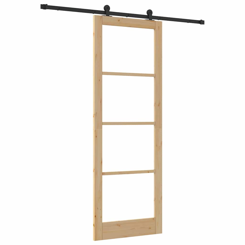 Porta scorrevole  con set di hardware 'ORKDAL'in legno massello e vetro 3332029