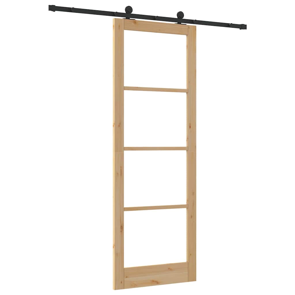 Porta scorrevole  con set di hardware 'ORKDAL'in legno massello e vetro 3332029