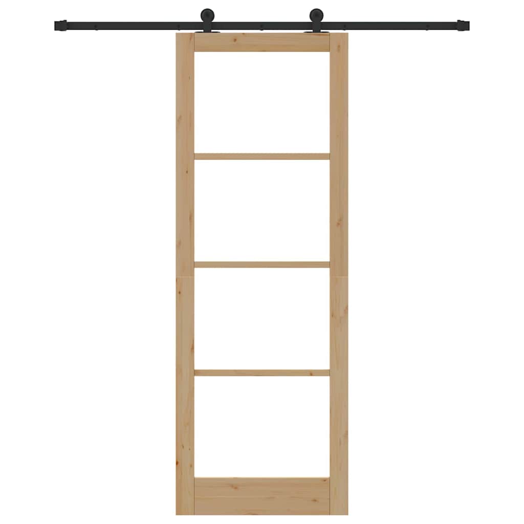 Porta scorrevole  con set di hardware 'ORKDAL'in legno massello e vetro 3332029