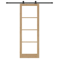 Porta scorrevole  con set di hardware 'ORKDAL'in legno massello e vetro 3332029