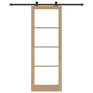 Porta scorrevole  con set di hardware 'ORKDAL'in legno massello e vetro 3332029