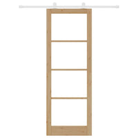 Porta Scorrevole Manuale Marrone 83 x 232 cm Legno e metallo 3332057