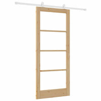 Porta Scorrevole Manuale Marrone 86 x 198.5 cm Legno e metallo 3332059