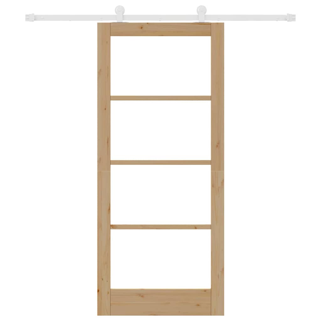 Porta Scorrevole Manuale Marrone 86 x 198.5 cm Legno e metallo 3332059