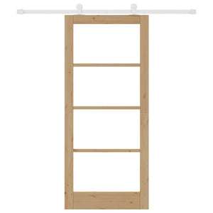 Porta Scorrevole Manuale Marrone 86 x 198.5 cm Legno e metallo 3332059