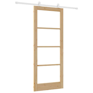 Porta Scorrevole Manuale Marrone 86 x 211 cm Legno e metallo 3332061