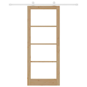 Porta Scorrevole Manuale Marrone 86 x 211 cm Legno e metallo 3332061