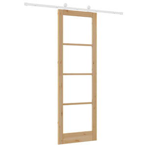 Porta Scorrevole Manuale Marrone 78 x 232 cm Legno e metallo 3332079