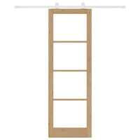 Porta Scorrevole Manuale Marrone 78 x 232 cm Legno e metallo 3332079