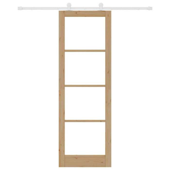 Porta Scorrevole Manuale Marrone 78 x 232 cm Legno e metallo 3332079