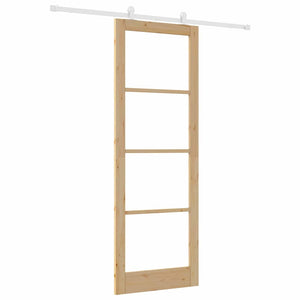 Porta Scorrevole Manuale Marrone 83 x 232 cm Legno e metallo 3332085