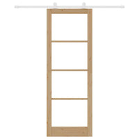 Porta Scorrevole Manuale Marrone 83 x 232 cm Legno e metallo 3332085