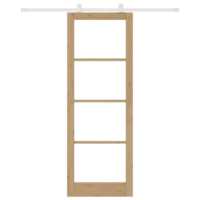 Porta Scorrevole Manuale Marrone 83 x 232 cm Legno e metallo 3332085
