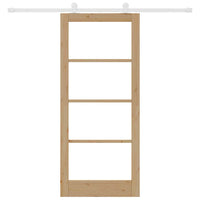 Porta Scorrevole Manuale Marrone 86 x 198.5 cm Legno e metallo 3332087