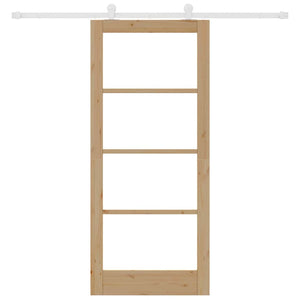 Porta Scorrevole Manuale Marrone 86 x 198.5 cm Legno e metallo 3332087
