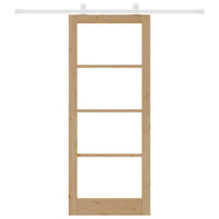 Porta Scorrevole Manuale Marrone 86 x 211 cm Legno e metallo 3332089