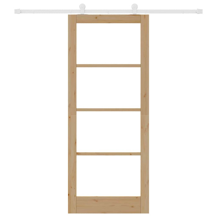 Porta Scorrevole Manuale Marrone 86 x 211 cm Legno e metallo 3332089