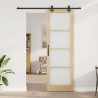 Porte Scorrevoli  con Kit di Hardware “ORKDAL” Legno Massello & Vetro 3332163