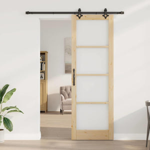 Porte Scorrevoli  con Kit di Hardware “ORKDAL” Legno Massello & Vetro 3332163
